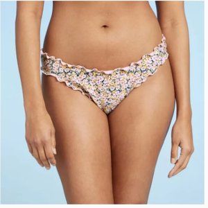 Shade & Shore Ruffled Cheeky Bikini Bottom Size Large (FREE in Bundle)